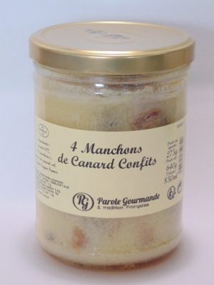 Manchons (4) de Canard confits – 85cl – 640g