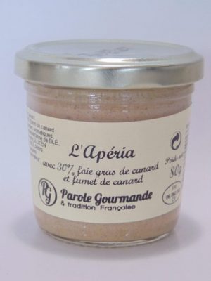 “L’Apéria”avec 30% foie gras de canard et fumet de canard – 12cl