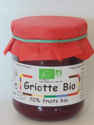 Confiture de Cerises griottes Bio 70% de fruits – 240g