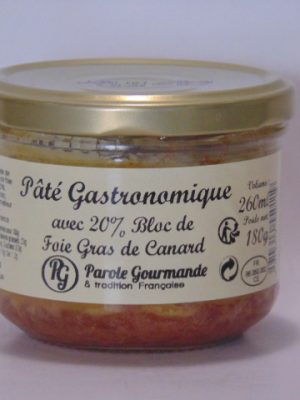 Pâté 20% bloc de foie gras de canard – 26cl