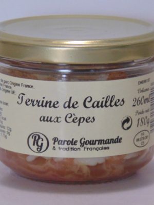 Terrine de Cailles aux Cèpes – 26cl