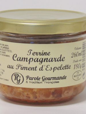 Terrine Campagnarde au Piment d’ Espelette – 26cl