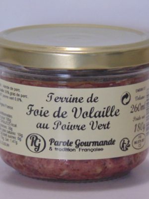 Terrine de Foie de Volailles au Poivre Vert – 26cl