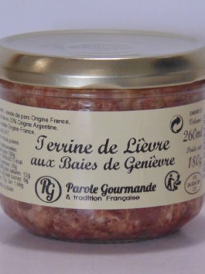 Terrine de Lièvre aux Baies de Genièvre – 26cl