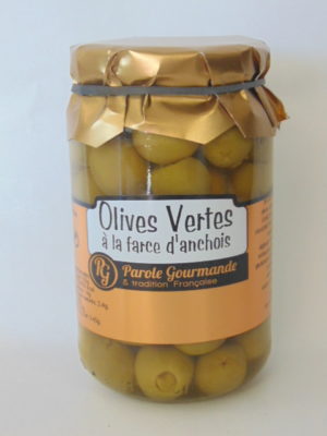 Olives farcies à la pâte d’anchois – 37cl