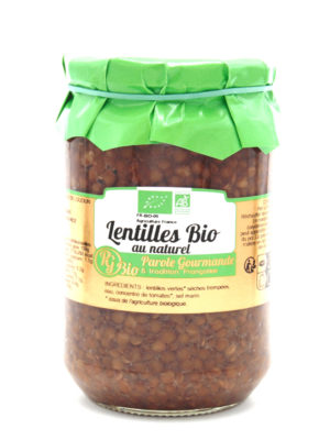 Lentilles au naturel Bio – 72cl